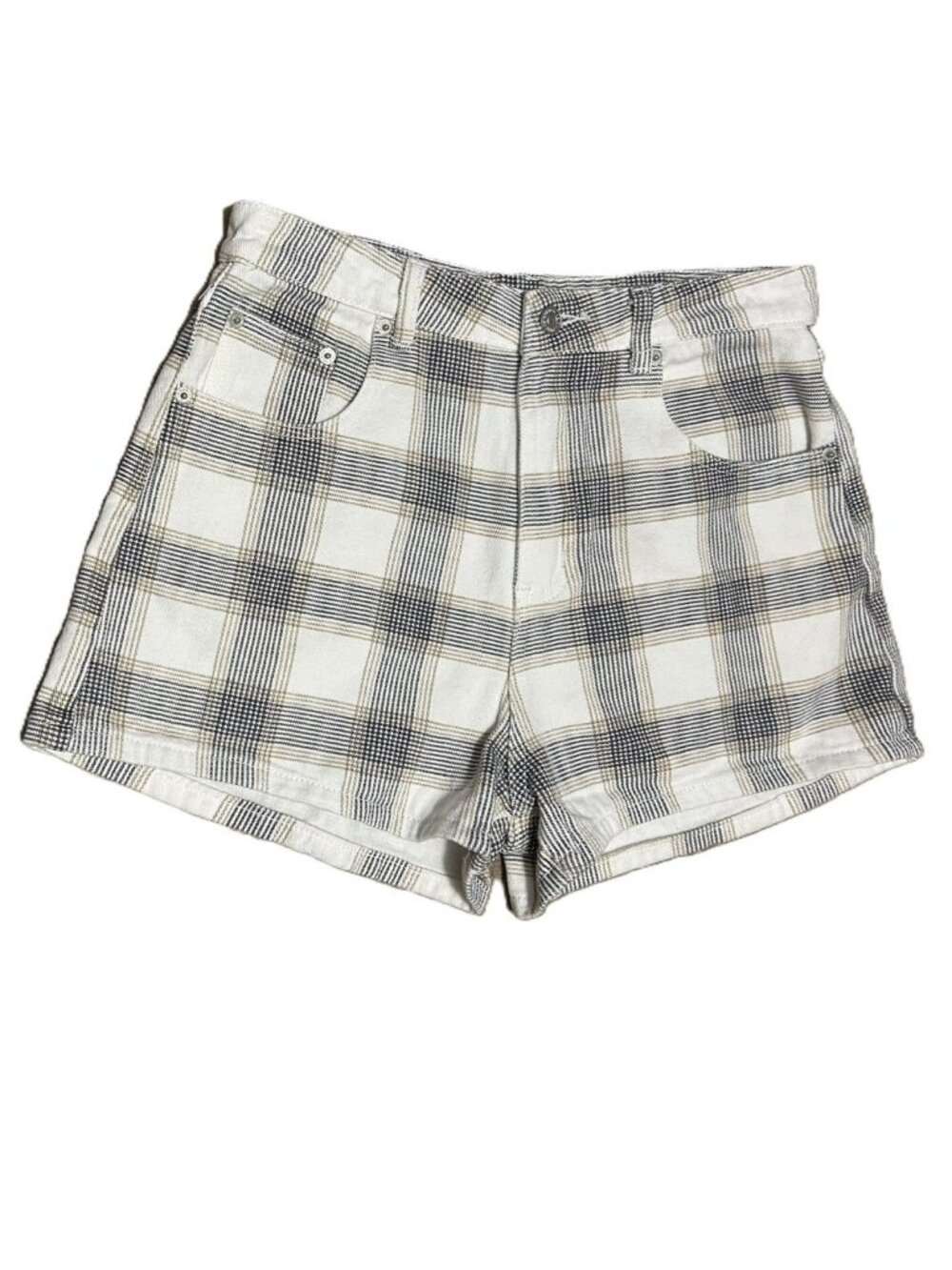 Signature8 Women Denim Plaid Shorts
